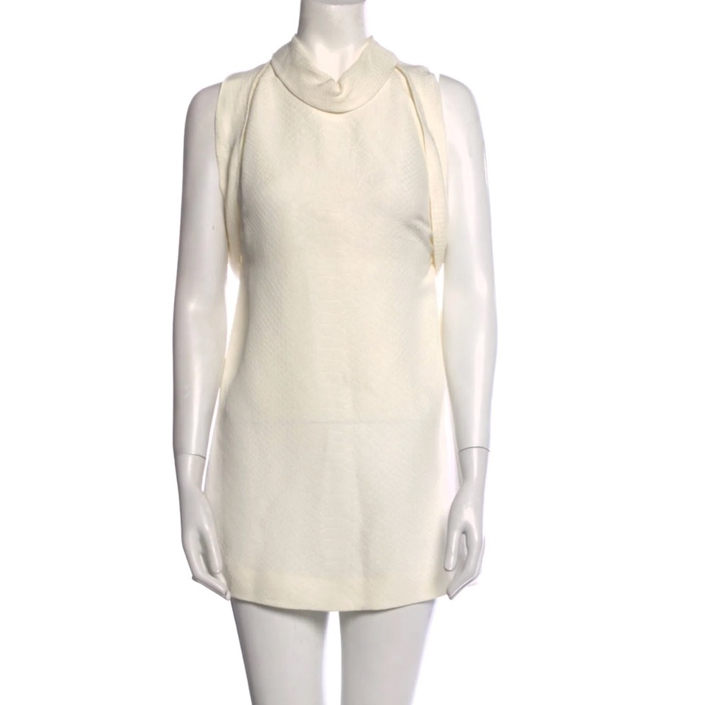 stella mccartney white snake design mini dress
